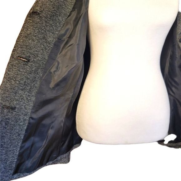 LE SUIT ESSENTIALS Gray Black Tweed Career Suit Jacket Blazer - Women's 12 - Picture 8 of 11